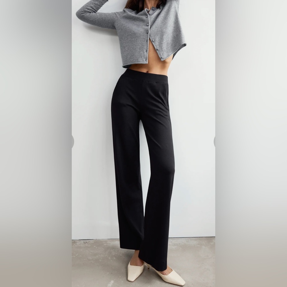 AYR Women's Black Wide-Leg Pants